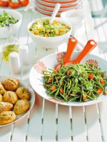Healthy diet recipe: green bean salad with coriander