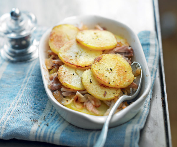 Easy recipe Potato gratin with chicken