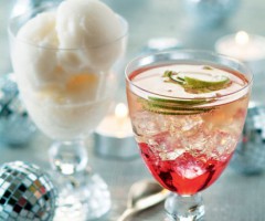 Cocktail recipe: Champagne cocktail and sorbet