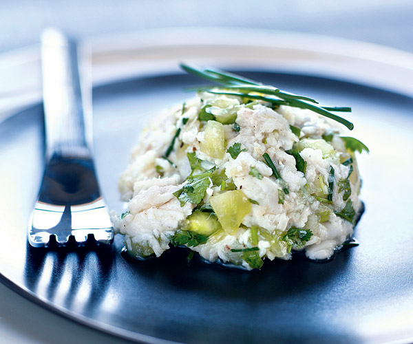 Gourmet recipe White fish tartare