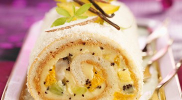 Festive recipe: Fruit yule log cake