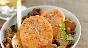 Quick recipe: Salmon fillet with mushrooms