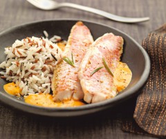 Fish recipe: Red mullet fillets and pepper coulis