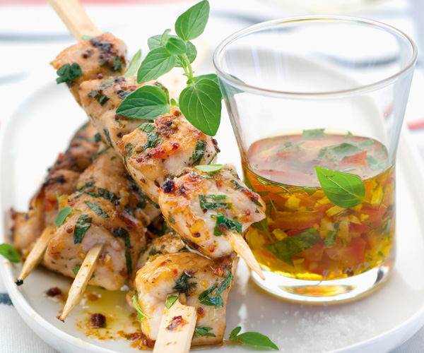 Barbecue recipe Herbed rabbit skewers