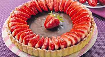 Gourmet recipe: Chocolate tart with strawberries