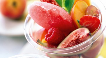 Recipe: Fruit salad with watermelon sorbet