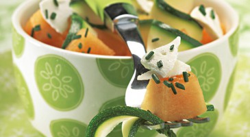Salad recipe: Melon and zucchini salad with fresh goat cheese