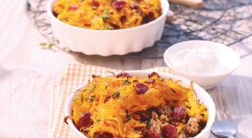Gourmet recipe: Minced meat with pumpkin and cranberries
