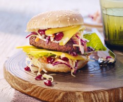 Gourmet recipe: Cranberry and coleslaw burger