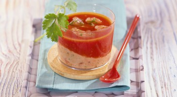 Gourmet recipe: Gazpacho with salmon