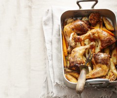Easyr ecipe: Chicken with garlic roasted vegetables