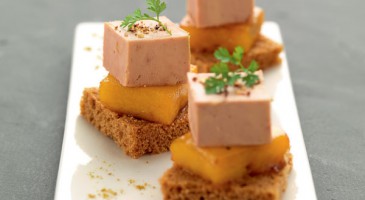 Appetizer recipe: Foie gras with caramelized mango bites