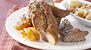 Gourmet recipe: Honey lacquered veal breasts