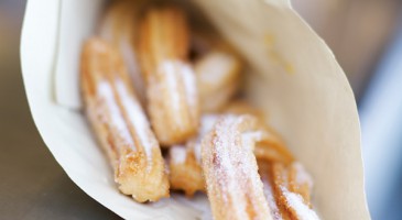 A delightful churros recipe with a nice spicy hot chocolate