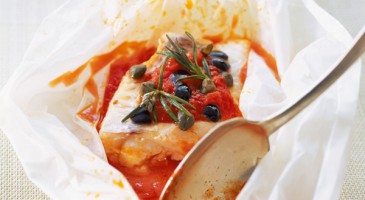 Italian recipe: Sicilian cod fish en papillote