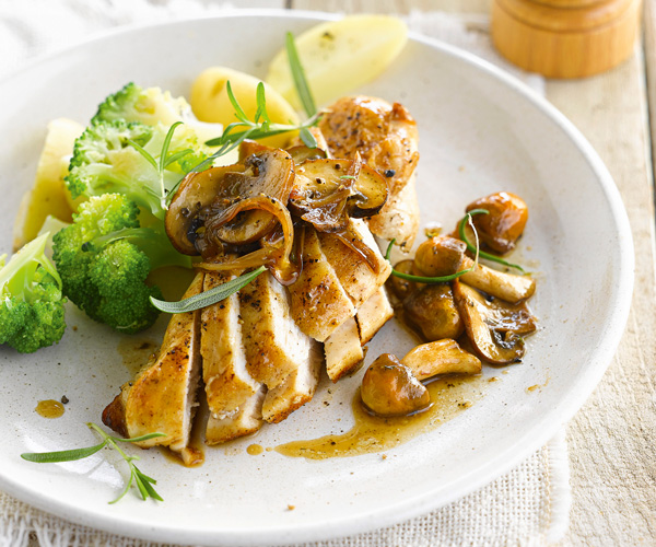 Healthy Recipe Chicken With Mushrooms Potatoes And Broccoli Quand le poulet est quasiment cuit, rajouter le brocolis. healthy recipe chicken with mushrooms potatoes and broccoli
