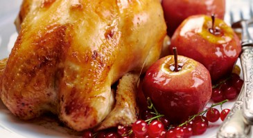 Festive recipe: Stuffed guinea fowl with apples and red currants