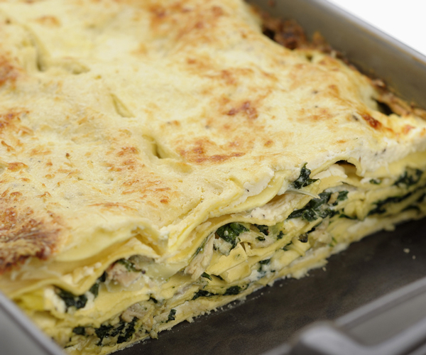 Easy and luscious spinach and tuna lasagna recipe