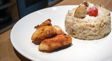 Gourmet recipe: Mushroom risotto with grilled chicken