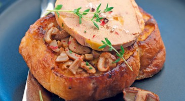 Easy recipe: French toast with mushroom cream and foie gras