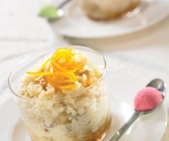 Easy dessert: Coconut milk rice pudding with orange zest