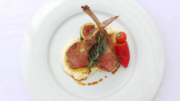 Chef Nicolas Reynard: Roasted rack lamb, petits farcis vegetables with ratatouille and rosemary juice