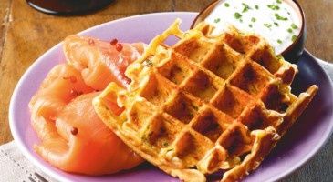 Easy recipe: Potato waffles with smoked salmon