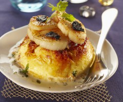 Festive recipe: Parmesan flan with scallops and truffles