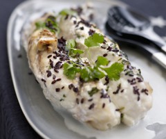 Fish recipe: Coconut monkfish with black sesame