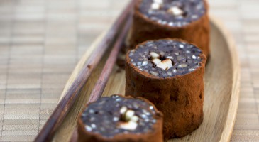 Dessert recipe: Chocolate, apple and ginger maki