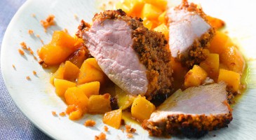 Gourmet recipe: Veal mignon with pain d’épices en croute with mango and ginger