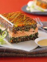 Gourmet recipe: Green lentil terrine with salmon